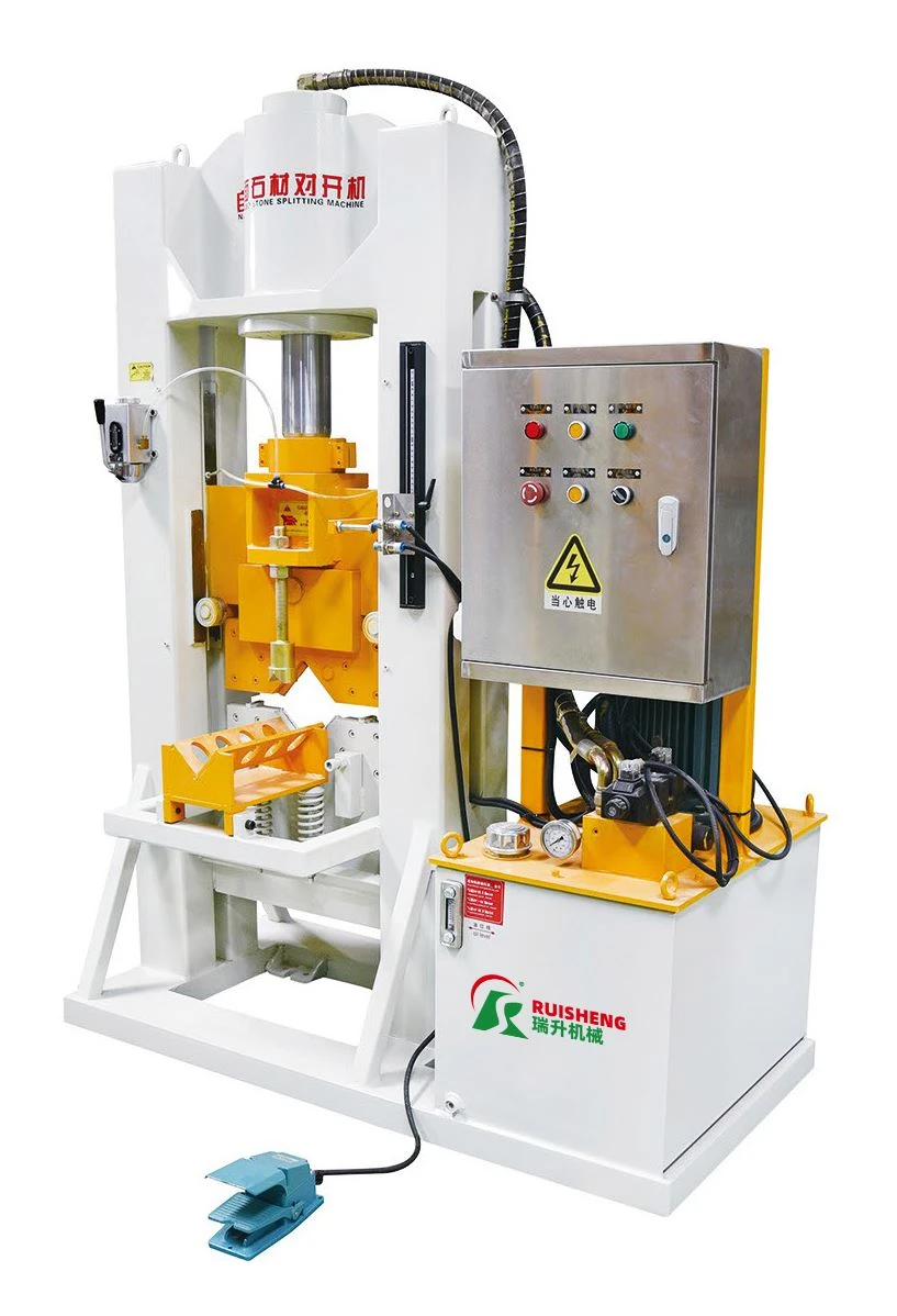 Hydraulická štiepačka kameňa RSL-24SSD 40T|4-čepelová ručná kocka na dlažobné kocky a dlaždice